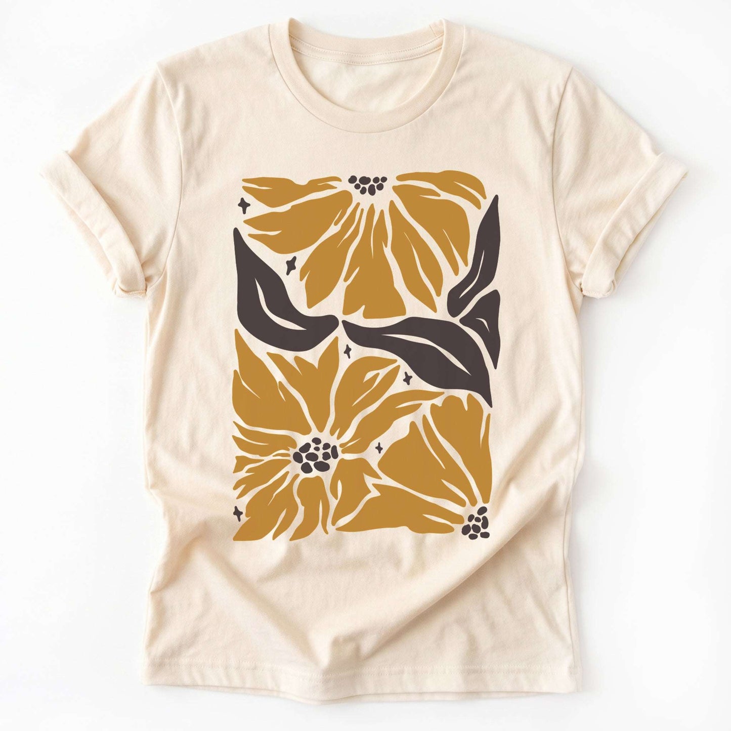 Abstract Retro Flowers Classic T-Shirt