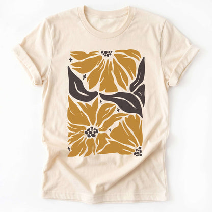 Abstract Retro Flowers Classic T-Shirt