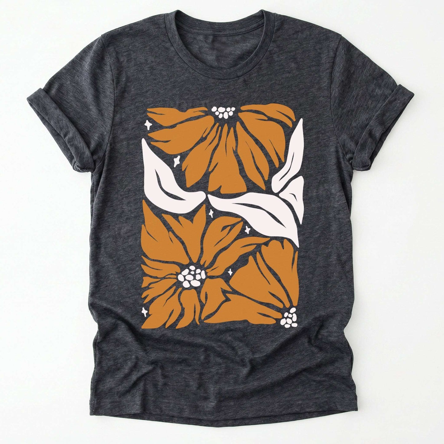 Abstract Retro Flowers Classic T-Shirt