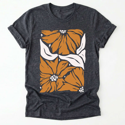 Abstract Retro Flowers Classic T-Shirt