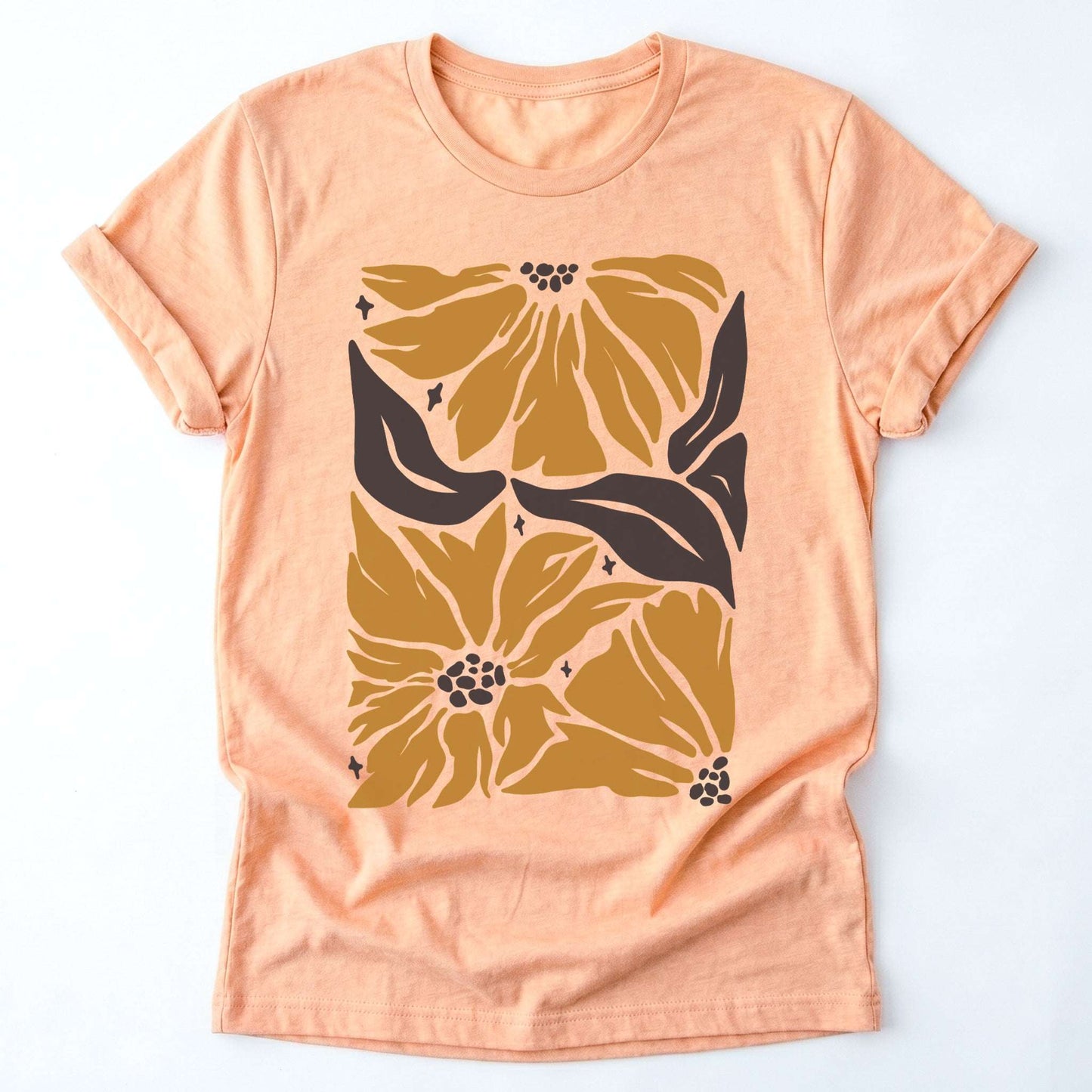 Abstract Retro Flowers Classic T-Shirt