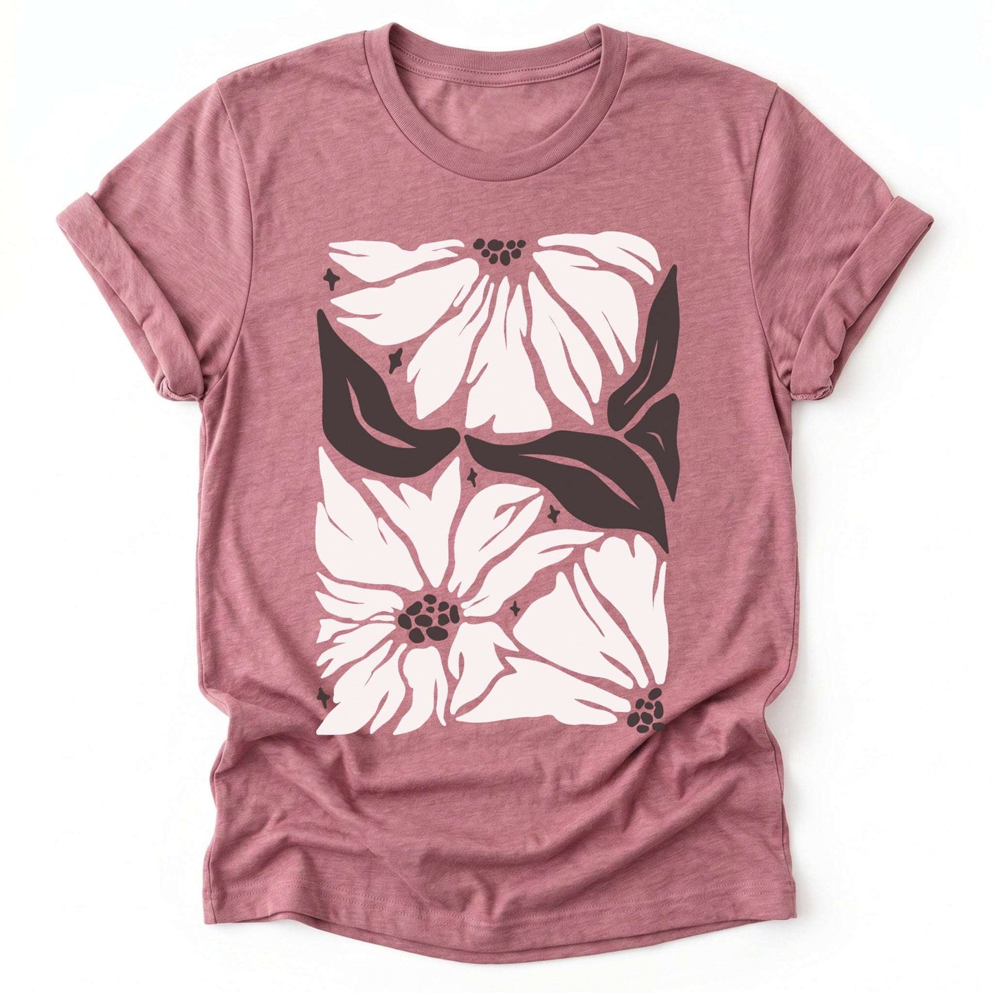 Abstract Retro Flowers Classic T-Shirt