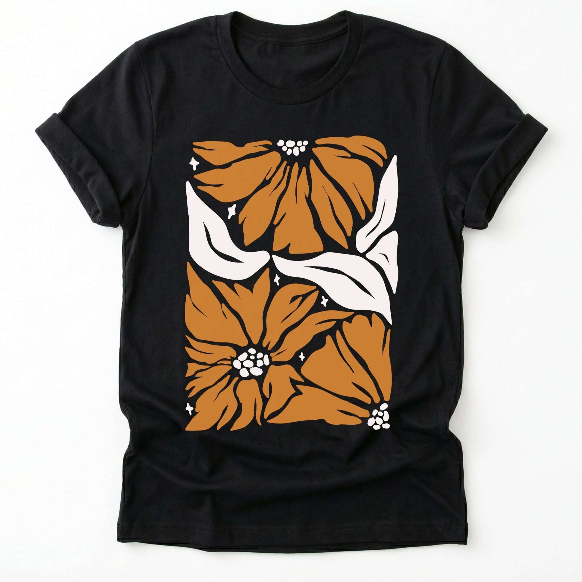 Abstract Retro Flowers Classic T-Shirt
