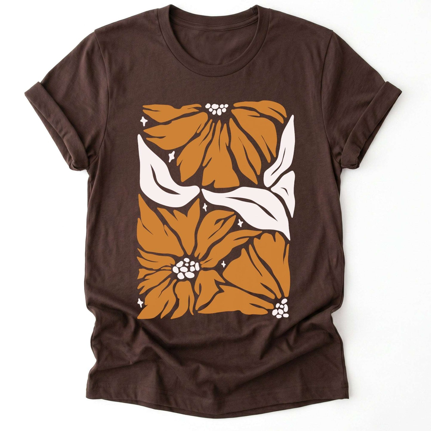 Abstract Retro Flowers Classic T-Shirt
