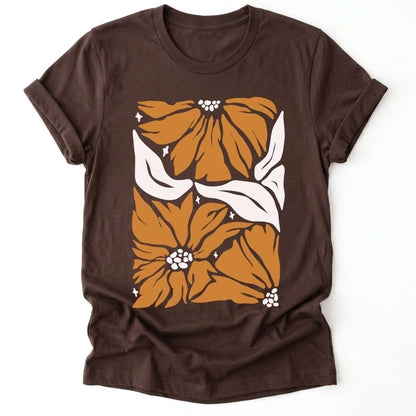 Abstract Retro Flowers Classic T-Shirt