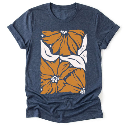 Abstract Retro Flowers Classic T-Shirt