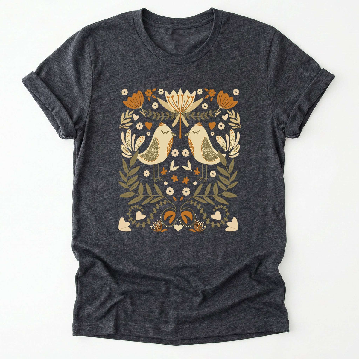 Folk Birds & Blooms Classic T-Shirt