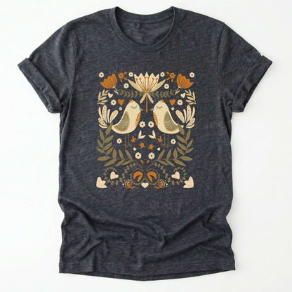 Folk Birds & Blooms Classic T-Shirt