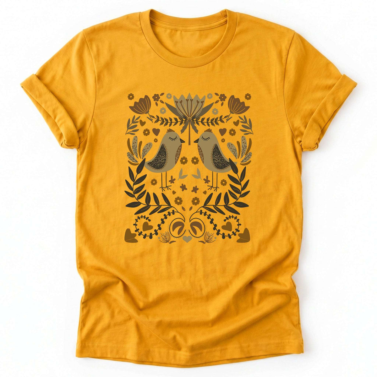 Folk Birds & Blooms Classic T-Shirt