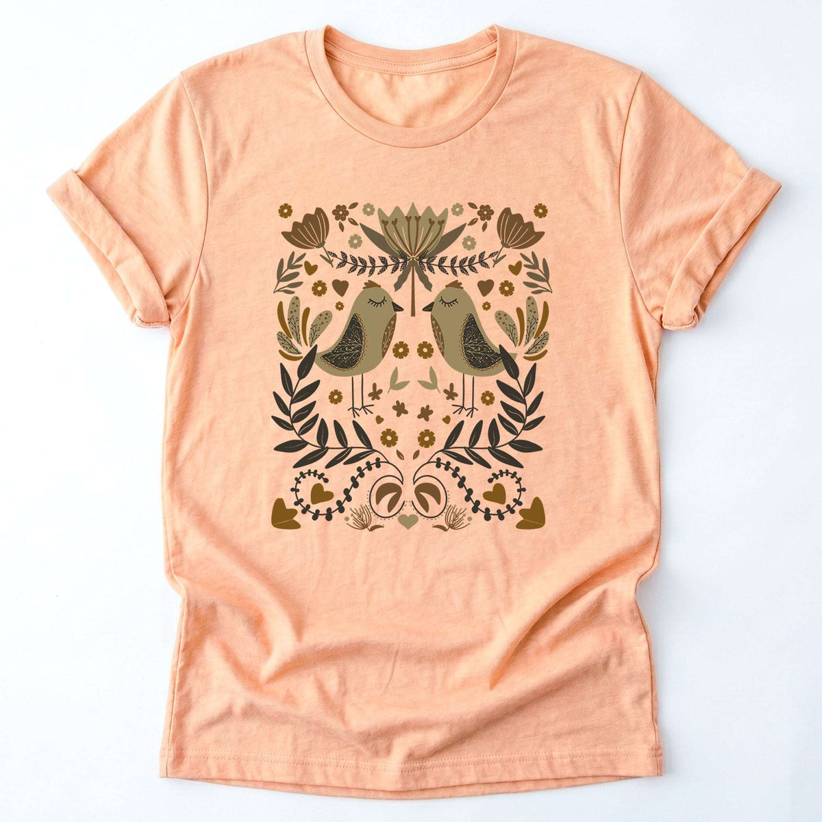Folk Birds & Blooms Classic T-Shirt
