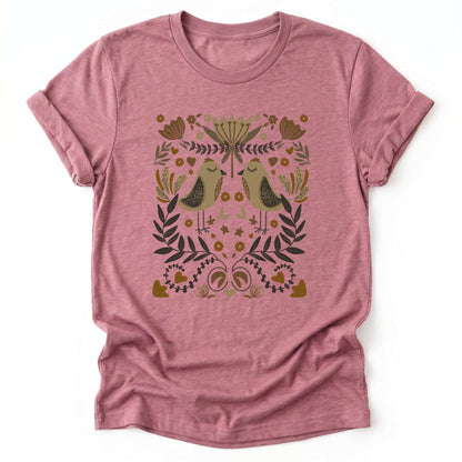 Folk Birds & Blooms Classic T-Shirt