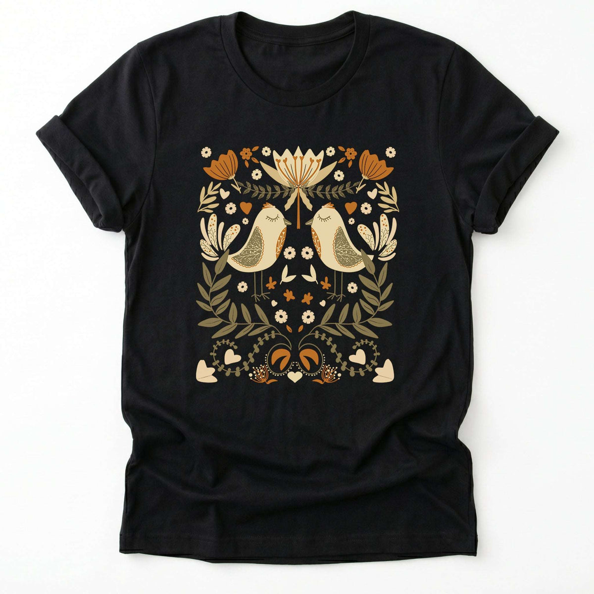 Folk Birds & Blooms Classic T-Shirt