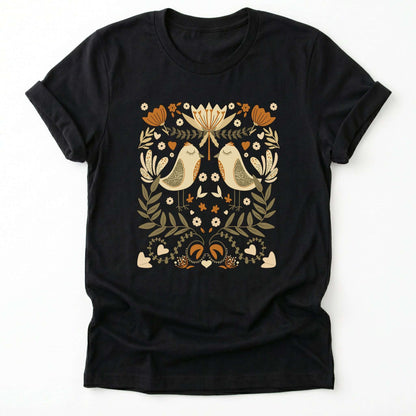 Folk Birds & Blooms Classic T-Shirt