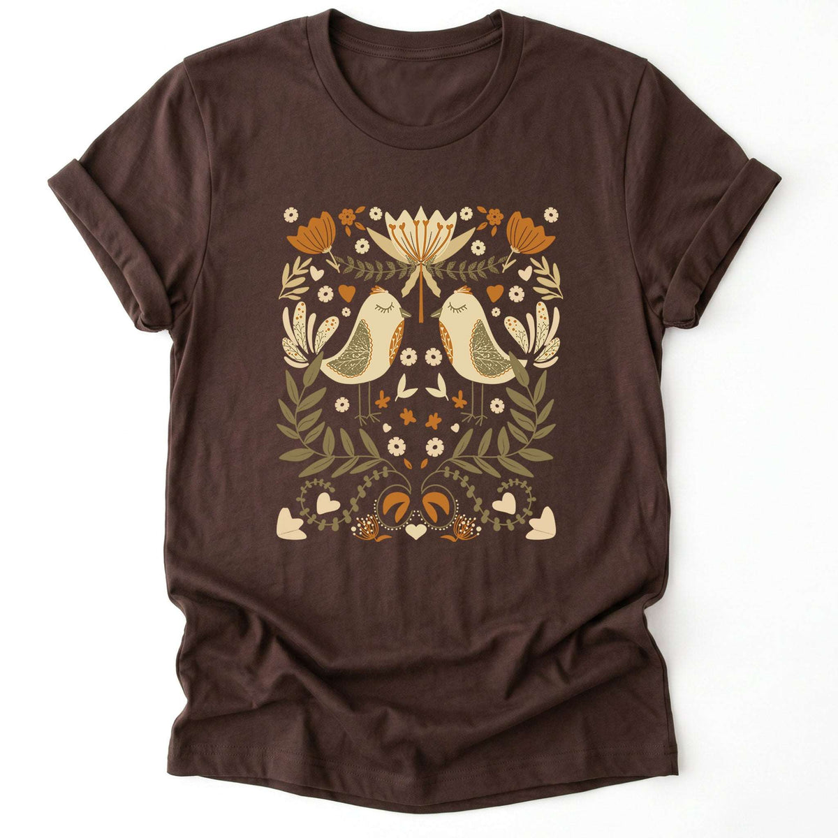 Folk Birds & Blooms Classic T-Shirt