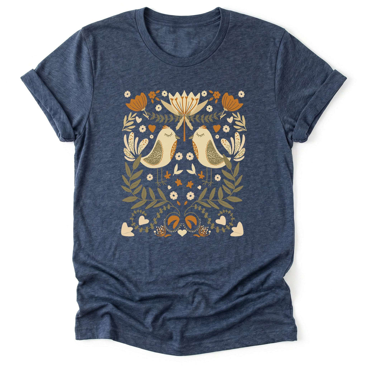 Folk Birds & Blooms Classic T-Shirt