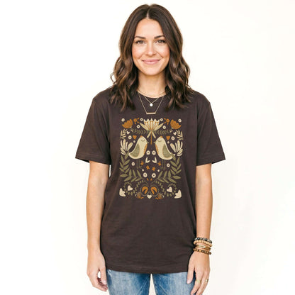 Folk Birds & Blooms Classic T-Shirt