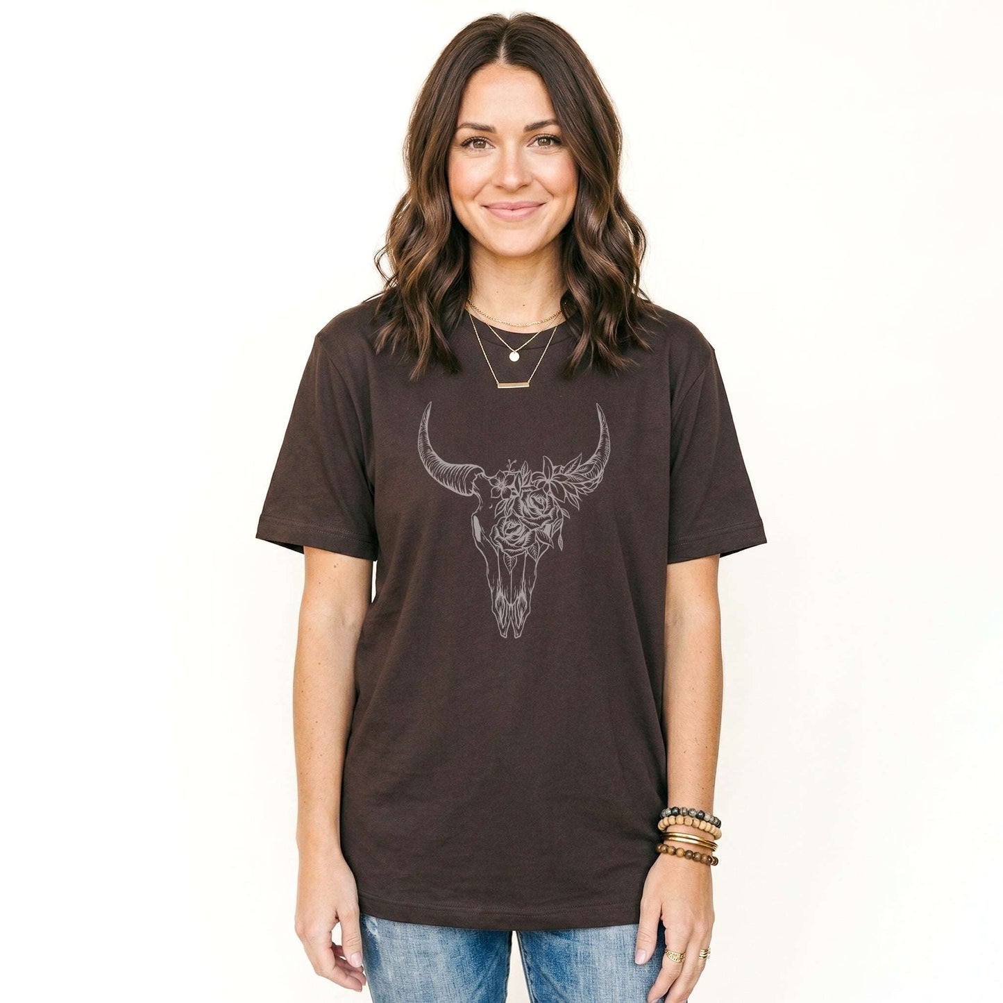 Boho Bull Skull Classic T-Shirt