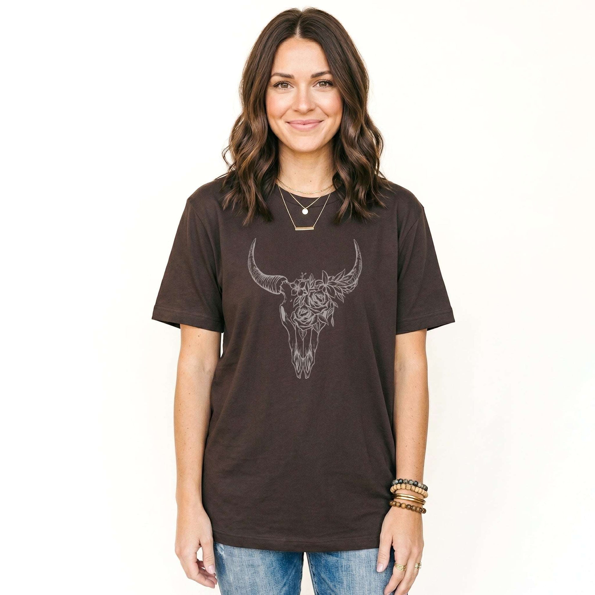 Boho Bull Skull Classic T-Shirt