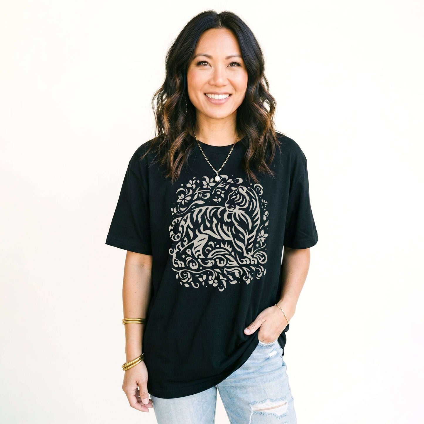 Floral Tiger Classic T-Shirt