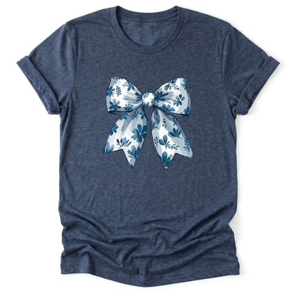 Coquette Bow Blue Flowers Classic T-Shirt
