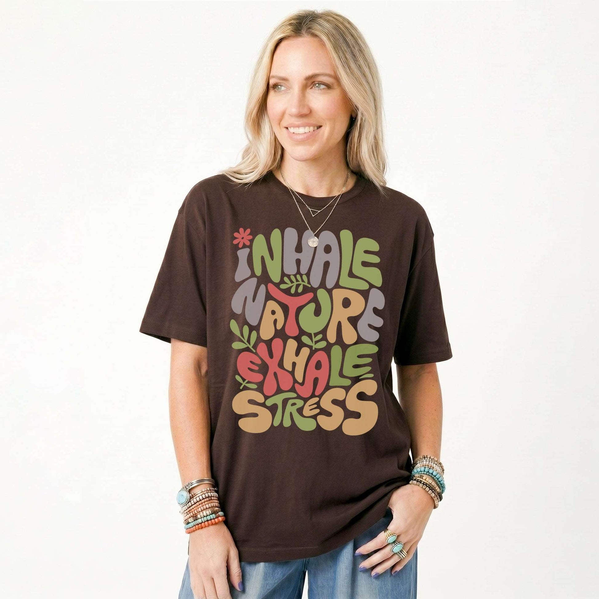 Inhale Nature Exhale Stress Classic T-Shirt