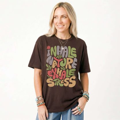 Inhale Nature Exhale Stress Classic T-Shirt