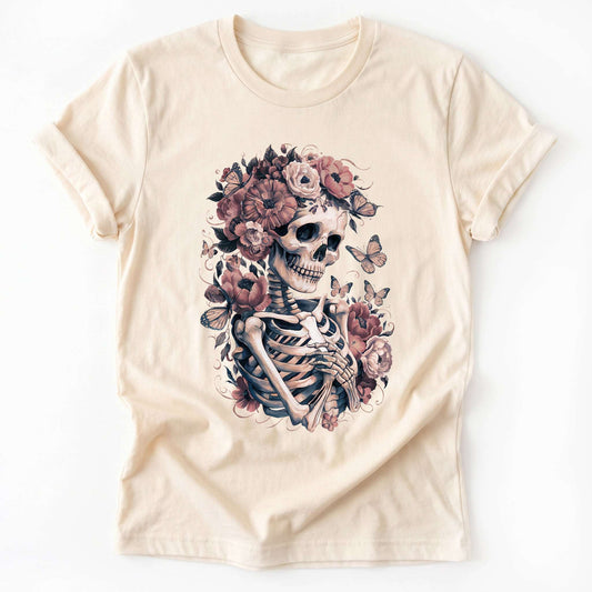 Skeleton Boho Floral Classic T-Shirt