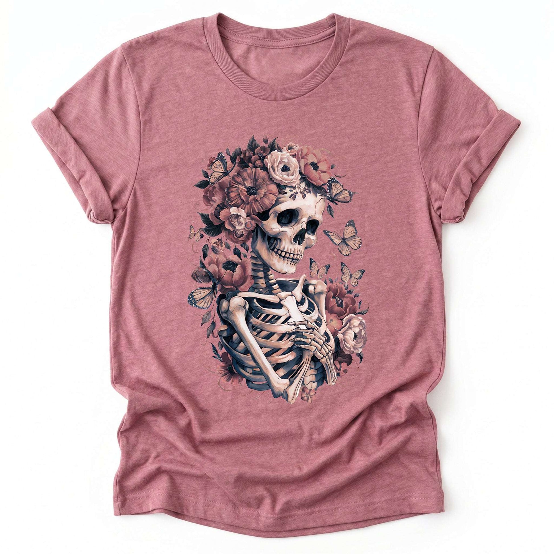 Skeleton Boho Floral Classic T-Shirt