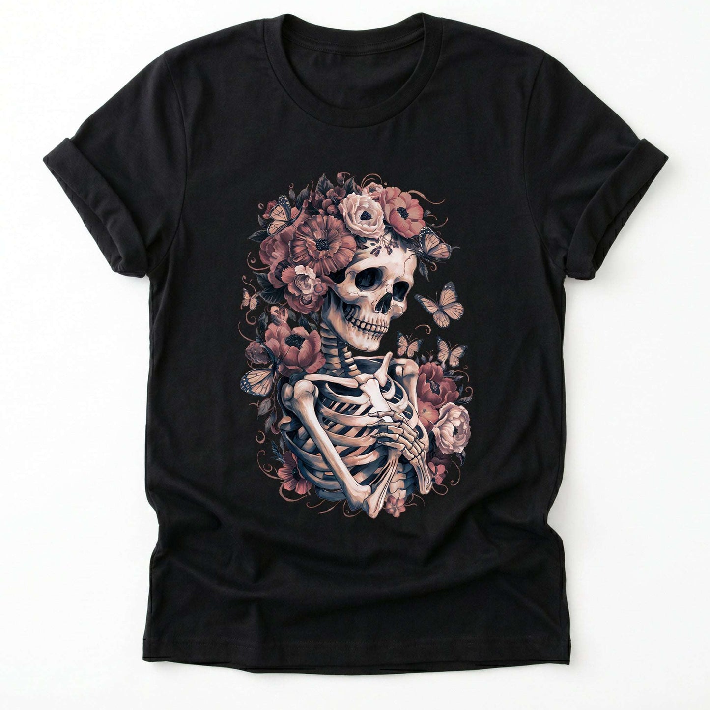 Skeleton Boho Floral Classic T-Shirt