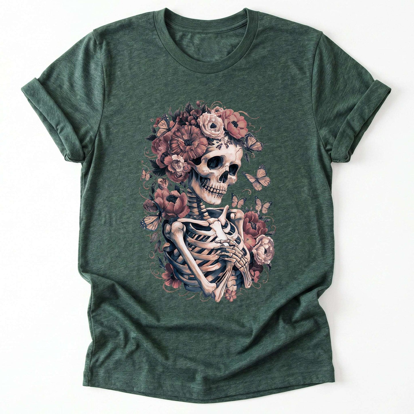 Skeleton Boho Floral Classic T-Shirt