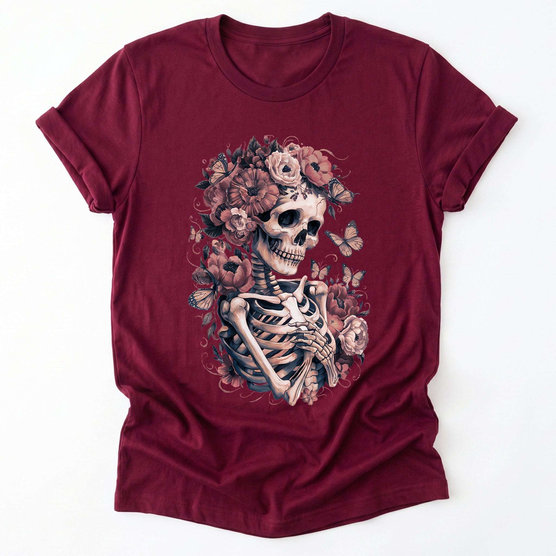 Skeleton Boho Floral Classic T-Shirt