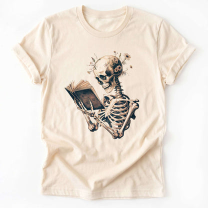 Skeleton Book Lover Floral Classic T-Shirt