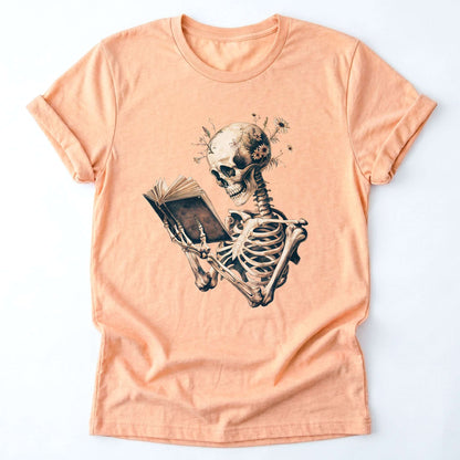 Skeleton Book Lover Floral Classic T-Shirt