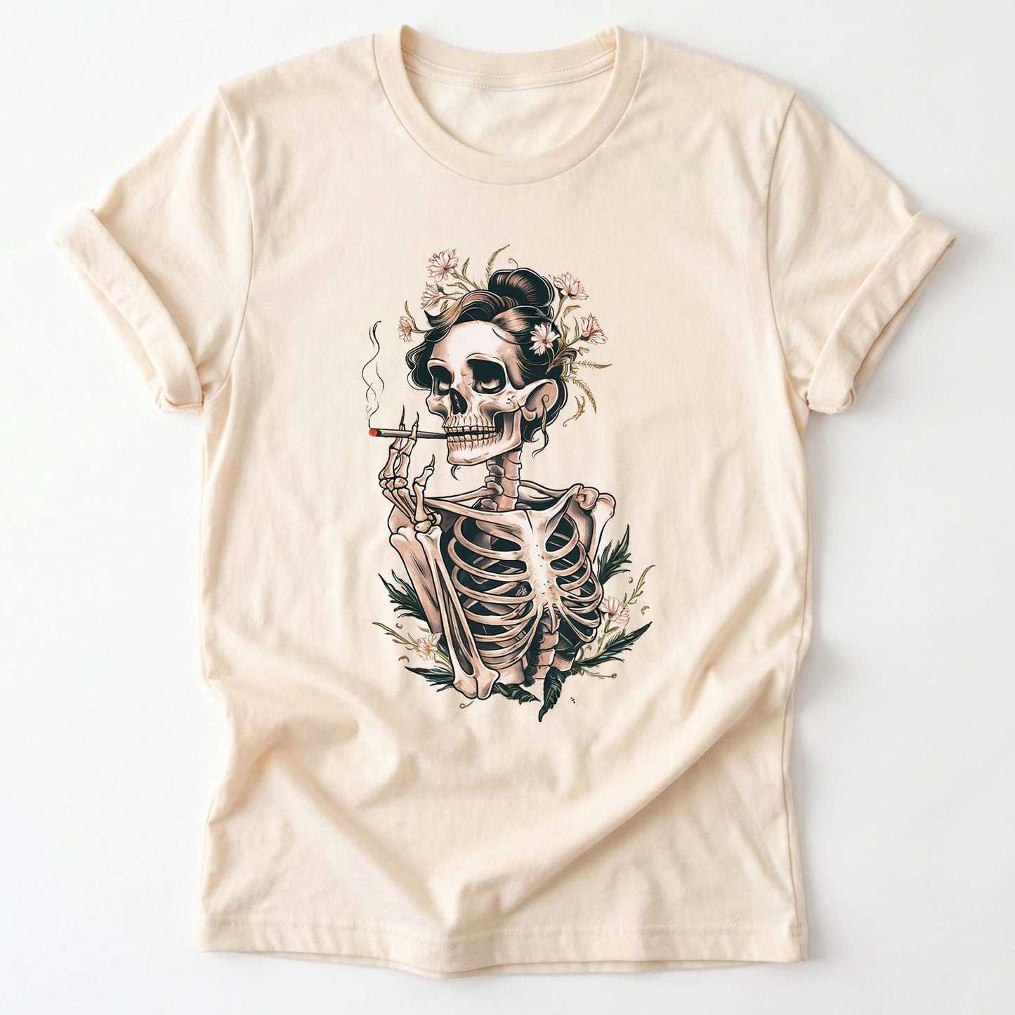 Sassy Skeleton Boho Floral Classic T-Shirt