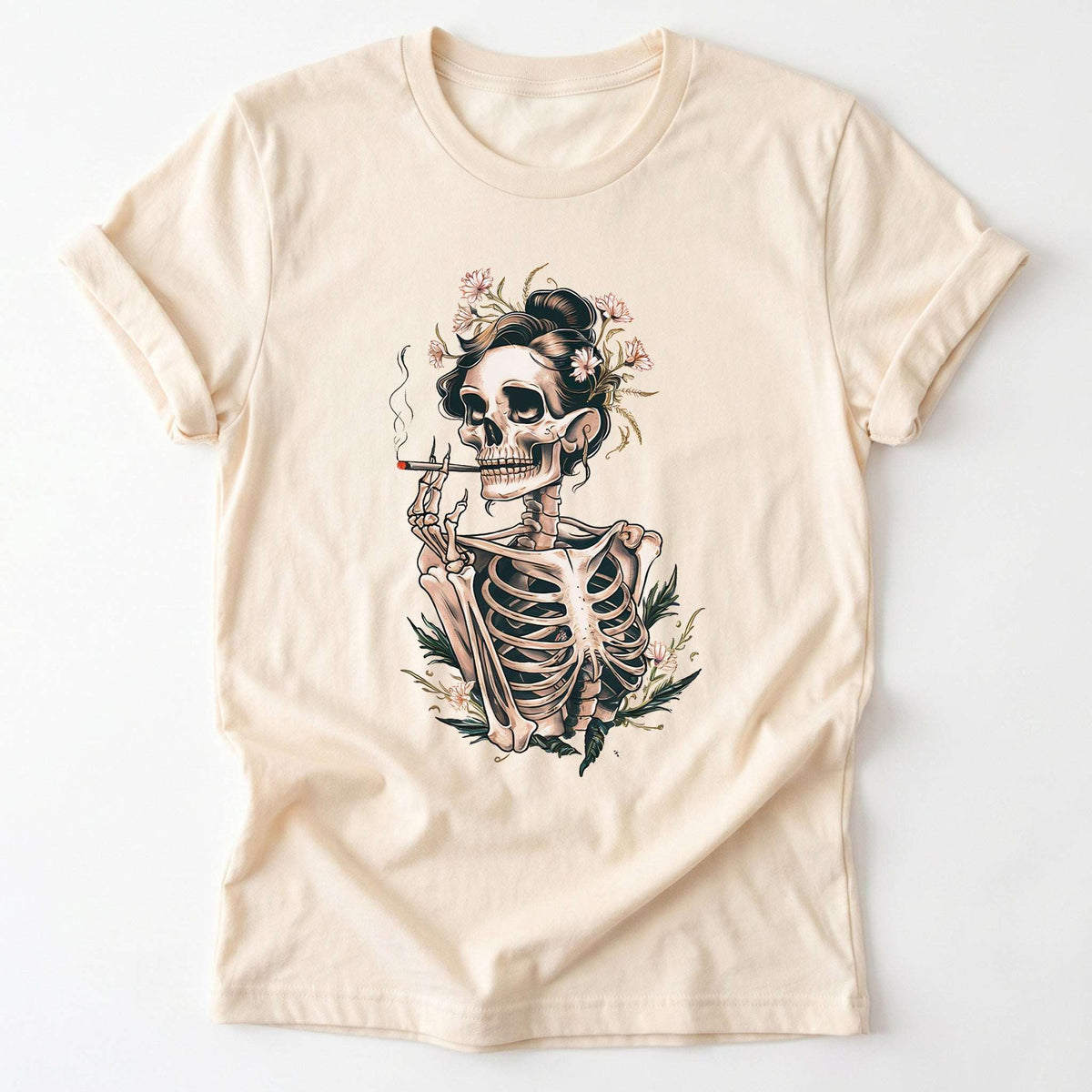 Sassy Skeleton Boho Floral Classic T-Shirt