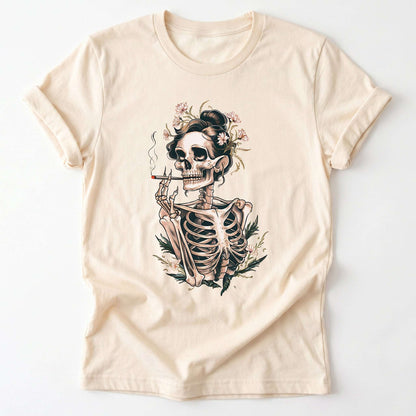 Sassy Skeleton Boho Floral Classic T-Shirt