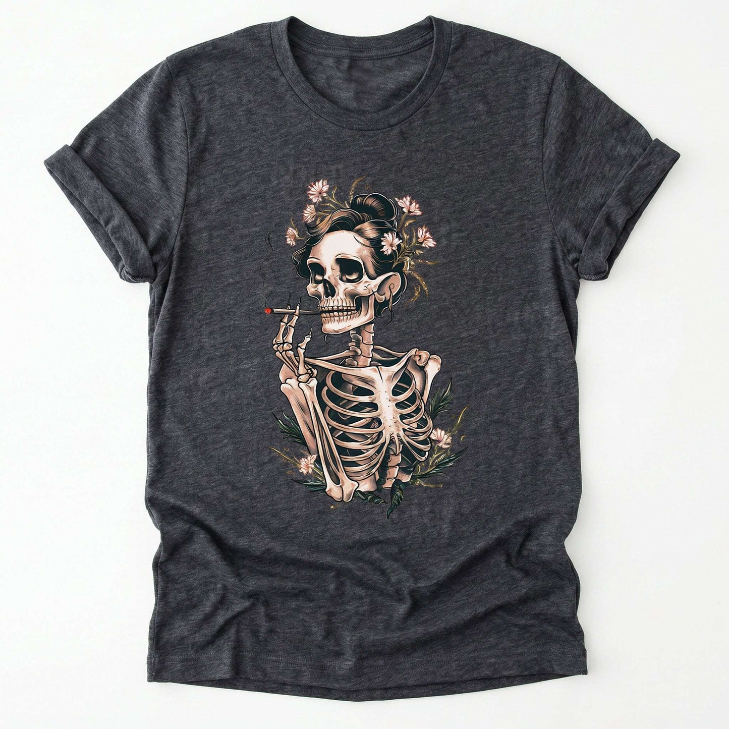 Sassy Skeleton Boho Floral Classic T-Shirt