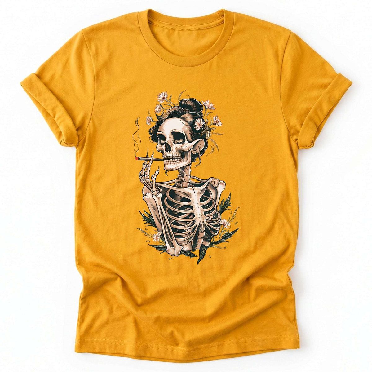 Sassy Skeleton Boho Floral Classic T-Shirt