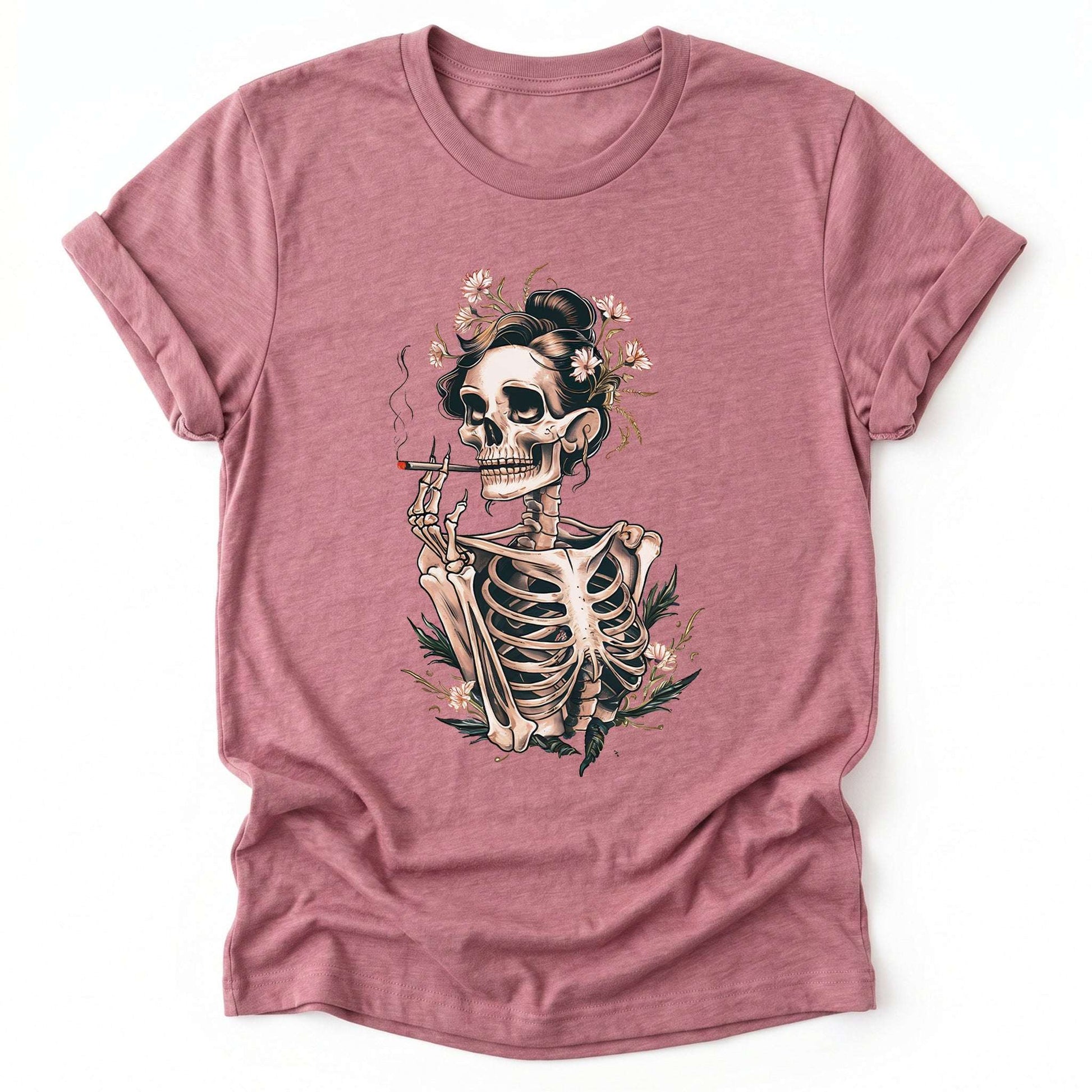 Sassy Skeleton Boho Floral Classic T-Shirt