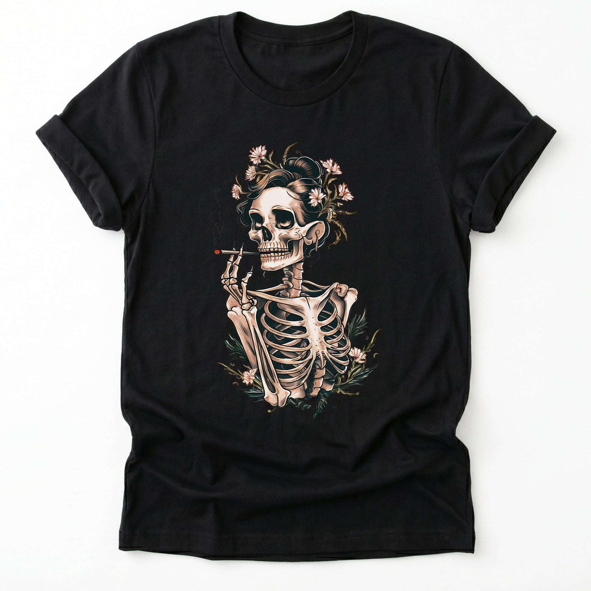 Sassy Skeleton Boho Floral Classic T-Shirt
