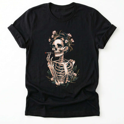 Sassy Skeleton Boho Floral Classic T-Shirt