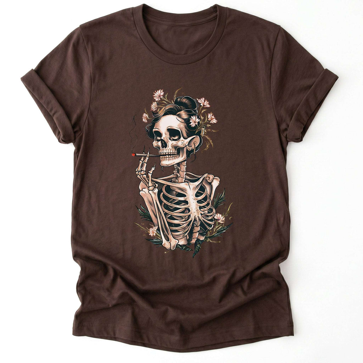 Sassy Skeleton Boho Floral Classic T-Shirt