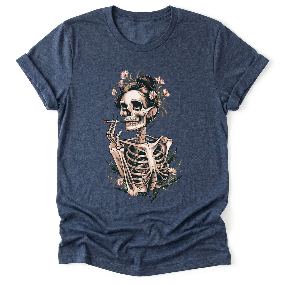 Sassy Skeleton Boho Floral Classic T-Shirt