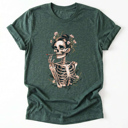 Sassy Skeleton Boho Floral Classic T-Shirt