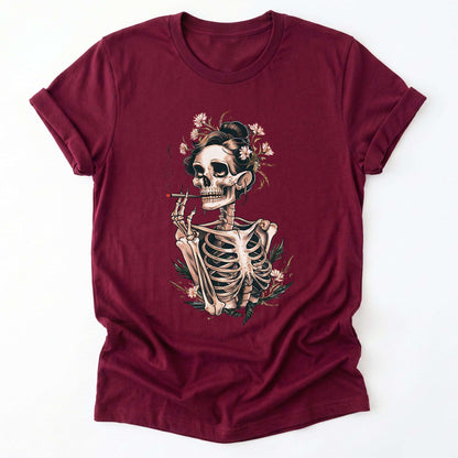 Sassy Skeleton Boho Floral Classic T-Shirt