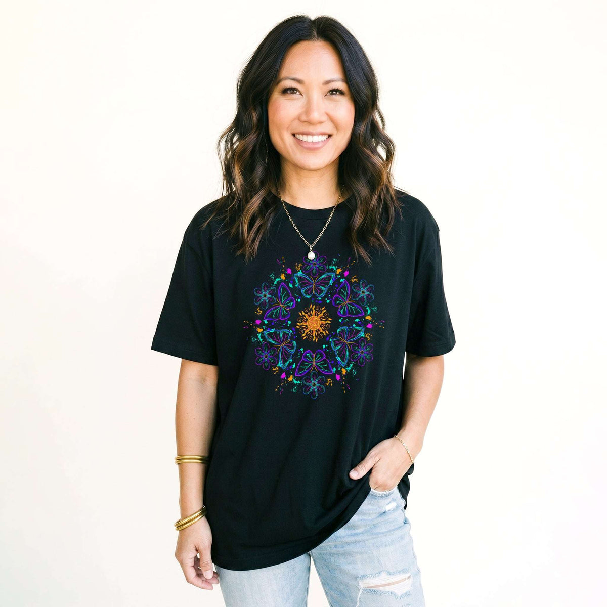 Mandala Butterflies Classic T-Shirt