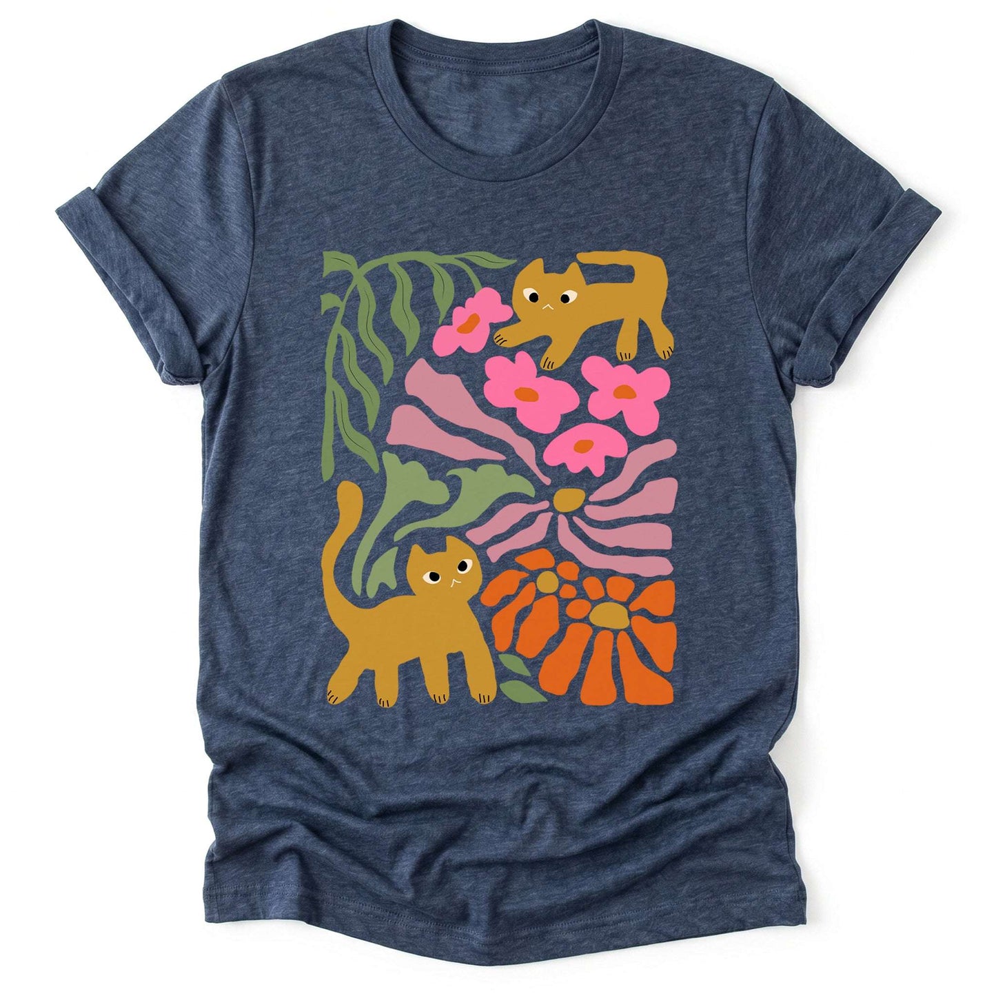 Cats And Flowers Classic T-Shirt