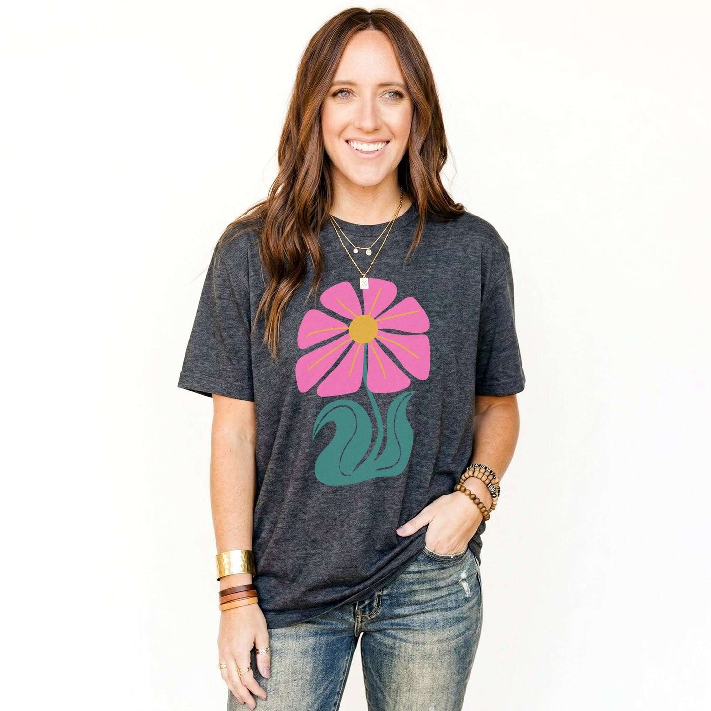 Pink Wild Flower Classic T-Shirt