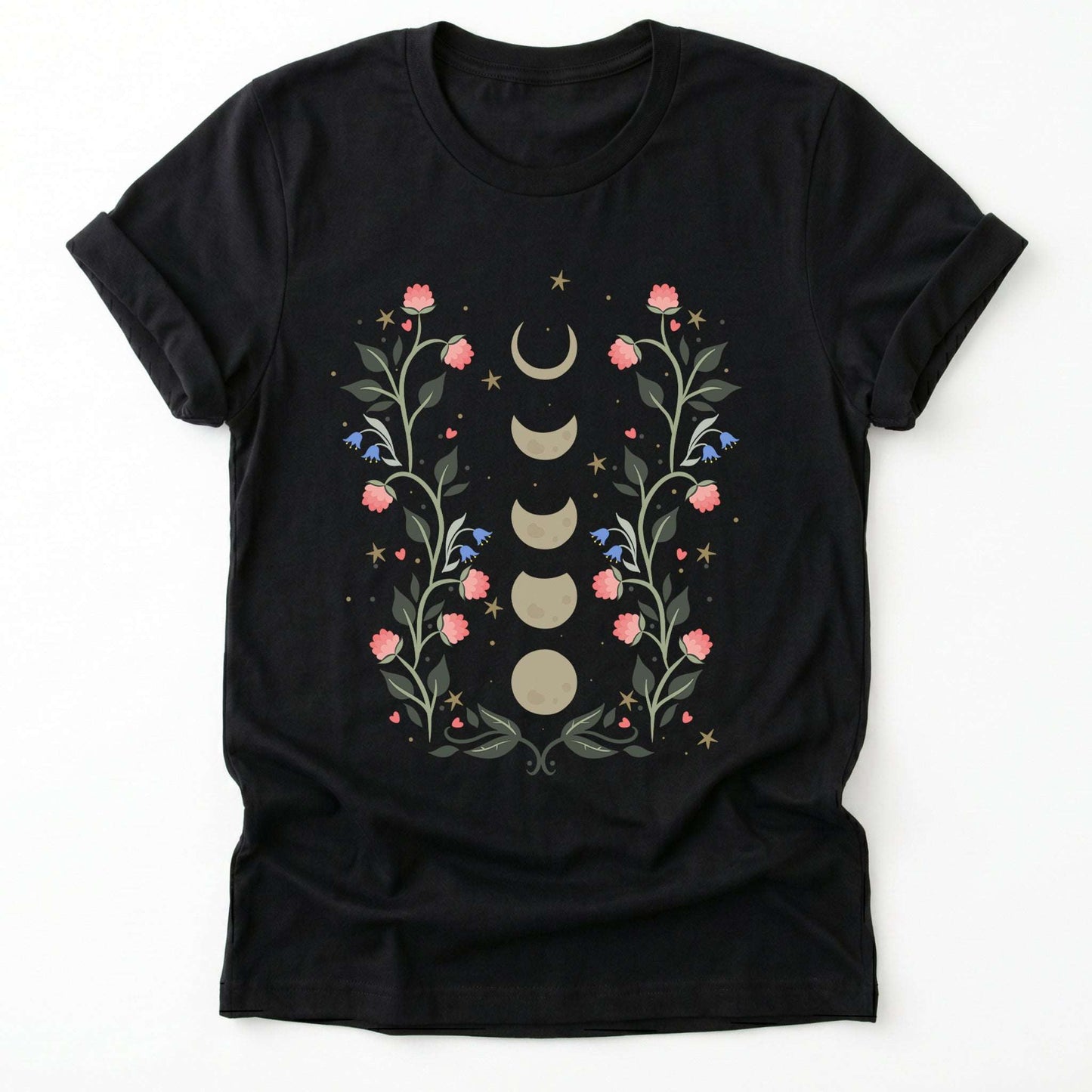 Floral Moon Phases Classic T-Shirt
