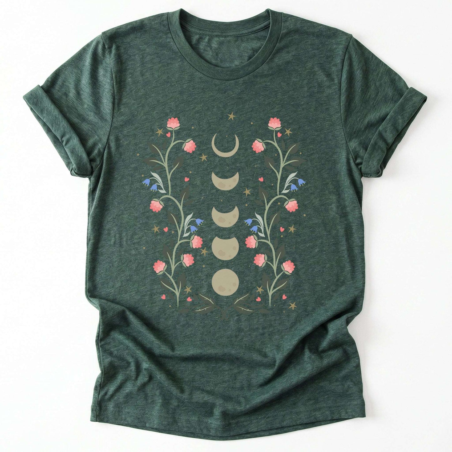Floral Moon Phases Classic T-Shirt